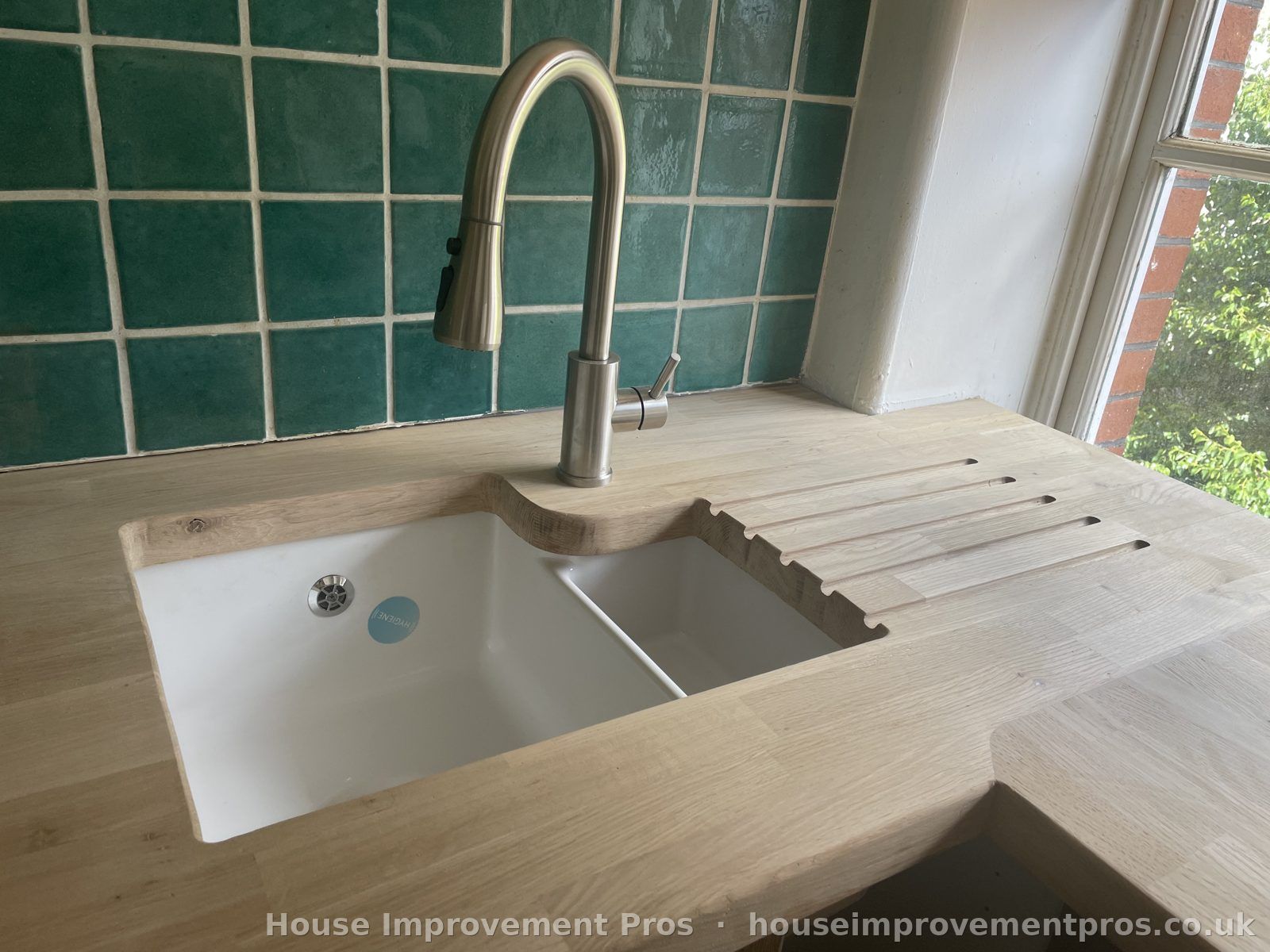Bespoke oak worktop — Westminster kitchen