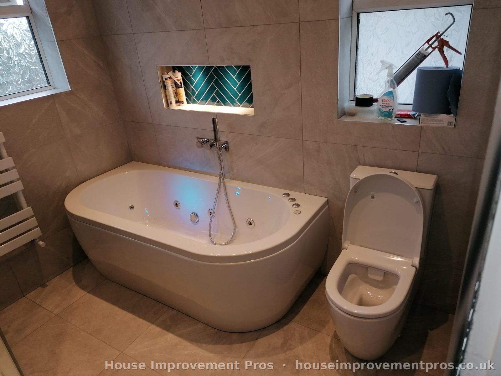 New bath and sanitaryware