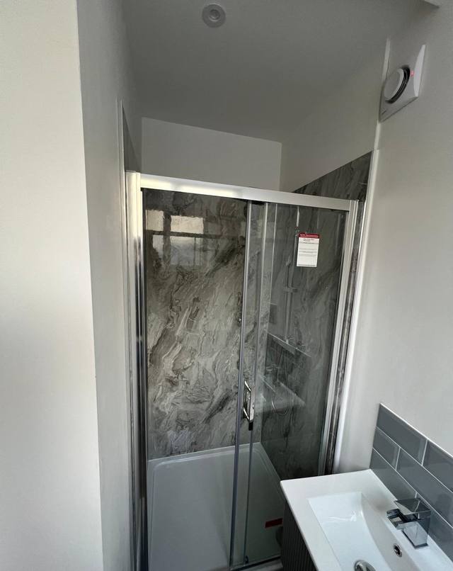 New shower room built as part of a full refurbishment